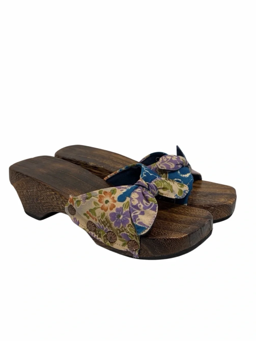 Japanese Geta Wooden & Fabric Sandals - Good Condition - Women’s 8